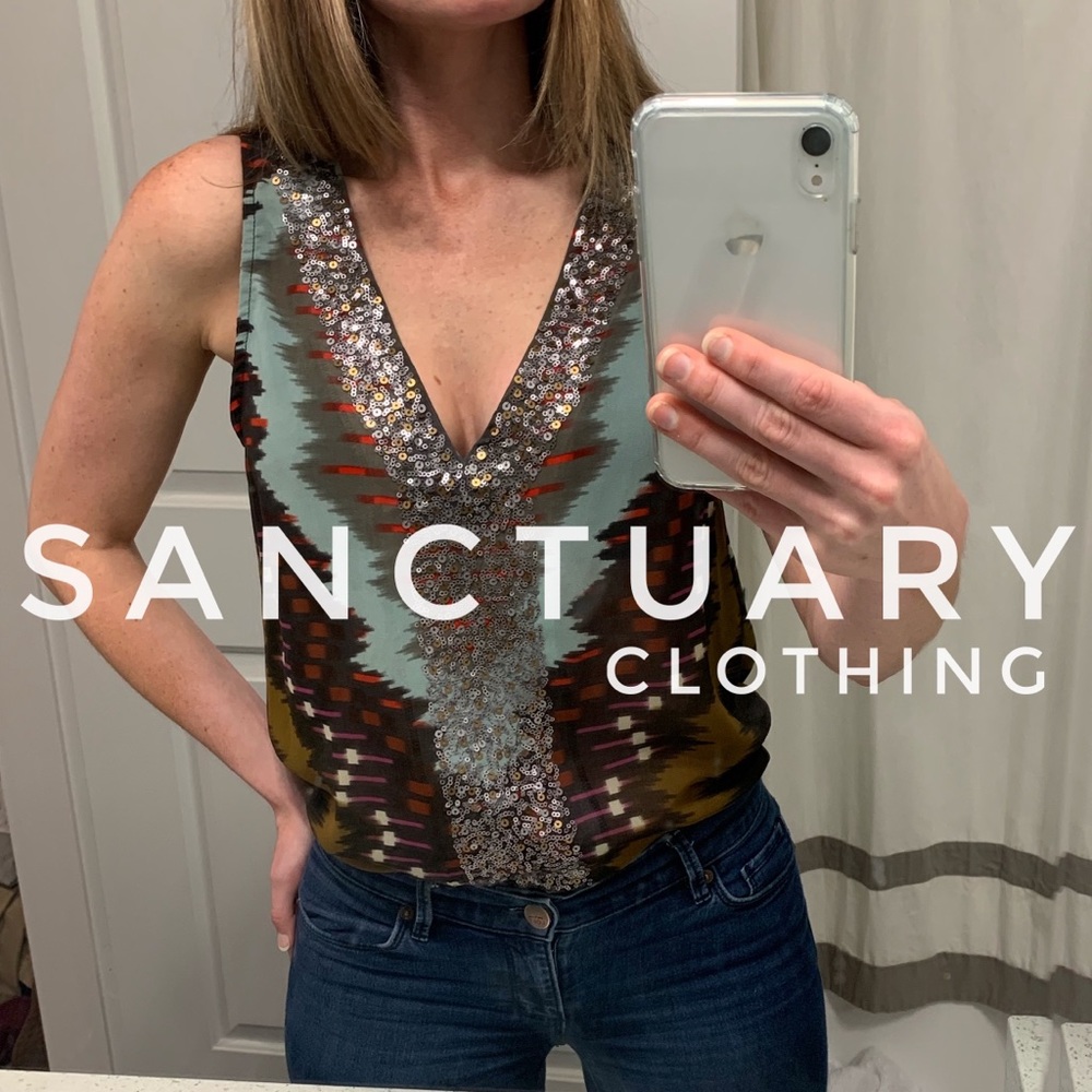 Sanctuary Clothing Sequin Temple Tank